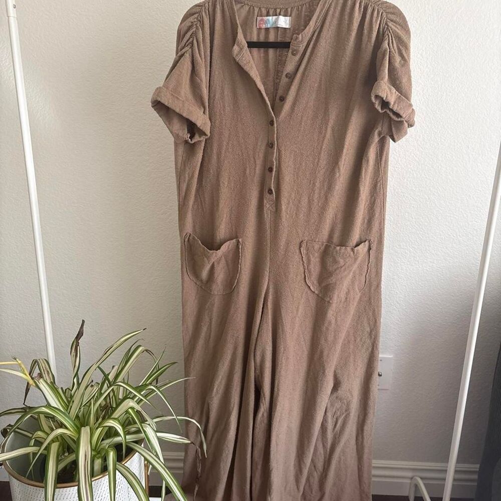 Free-people Women's Brown and Tan Jumpsuit